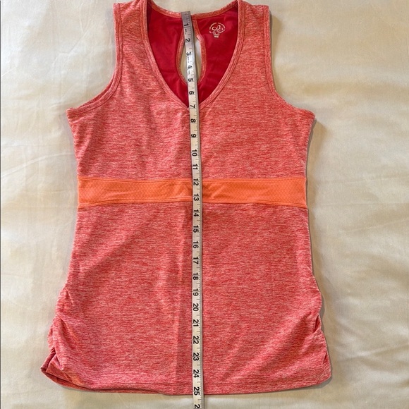 Tuff Athletics Tank Top Orange Fitted Cut Out Bralet Women's - Picture 2 of 13